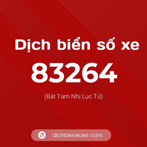Ý nghĩa biển số xe 83264 là gì?