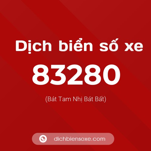 Ý nghĩa biển số xe 83280 là gì?