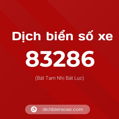 Ý nghĩa biển số xe 83286 là gì?