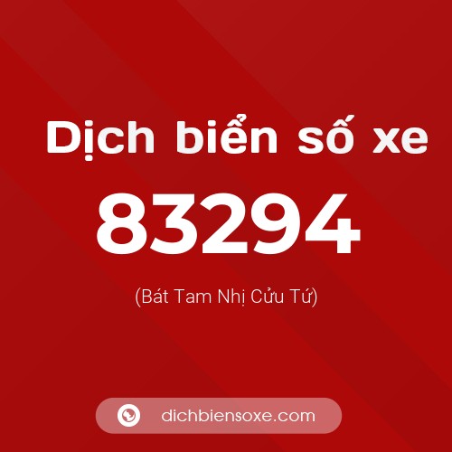 Ý nghĩa biển số xe 83294 là gì?
