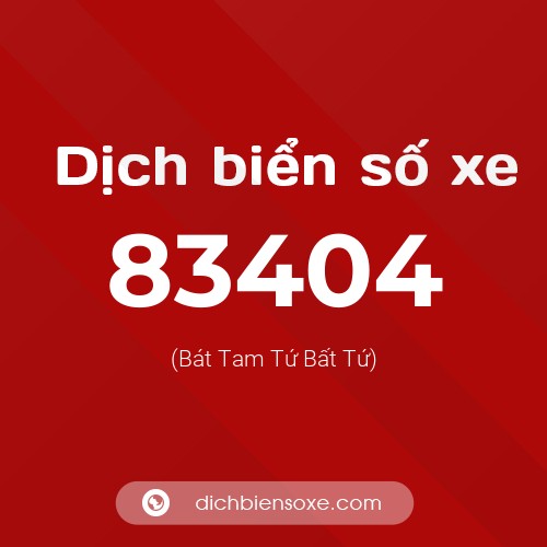 Ý nghĩa biển số xe 83404 là gì?