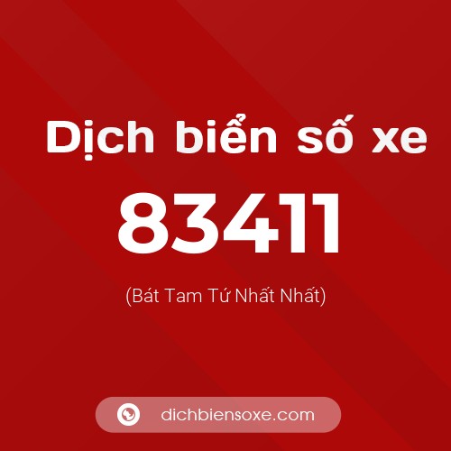 Ý nghĩa biển số xe 83411 là gì?