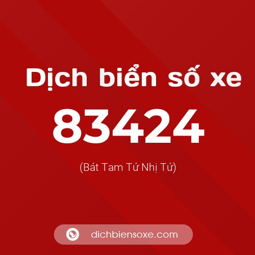 Ý nghĩa biển số xe 83424 là gì?