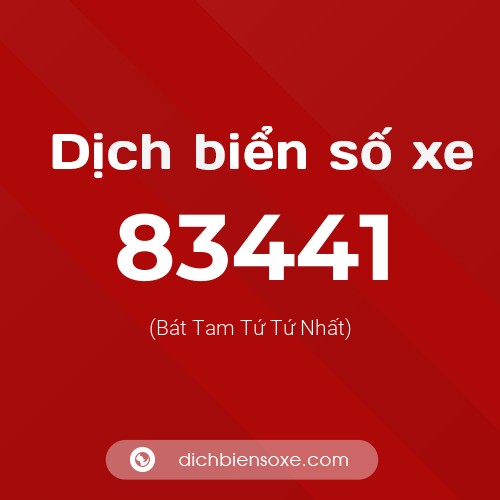 Ý nghĩa biển số xe 83441 là gì?