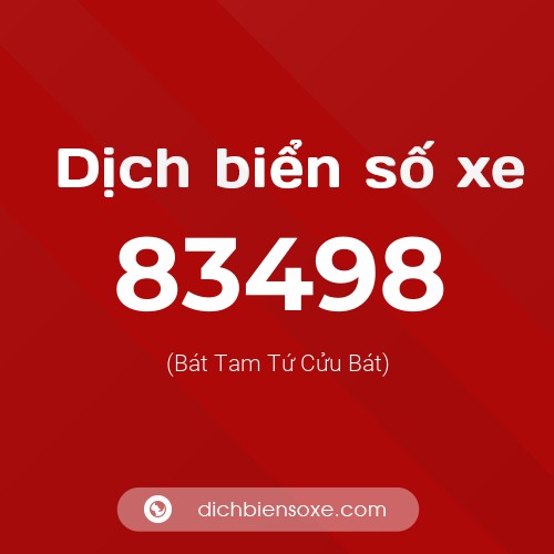 Ý nghĩa biển số xe 83498 là gì?
