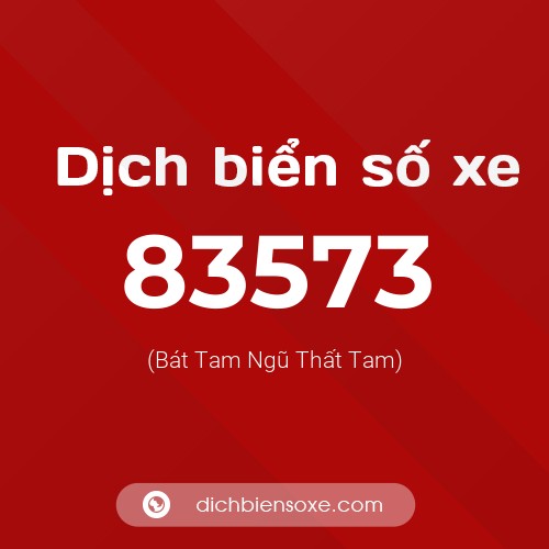 Ý nghĩa biển số xe 83573 là gì?