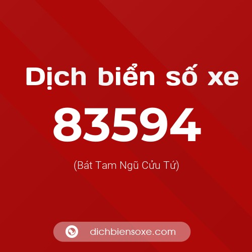 Ý nghĩa biển số xe 83594 là gì?