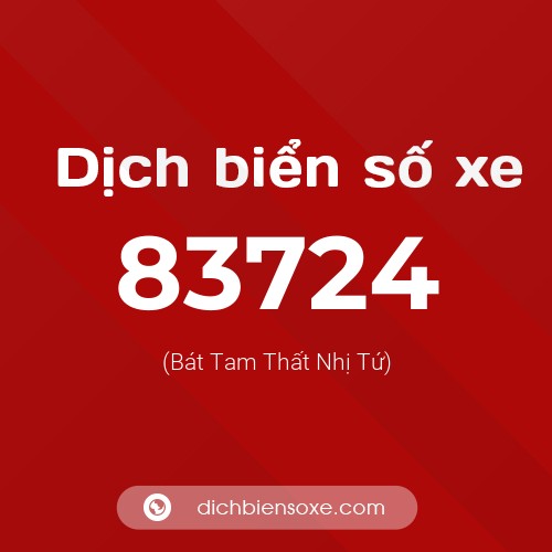 Ý nghĩa biển số xe 83724 là gì?