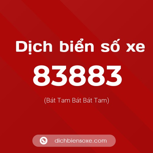 Ý nghĩa biển số xe 83883 là gì?