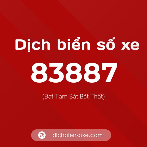 Ý nghĩa biển số xe 83887 là gì?