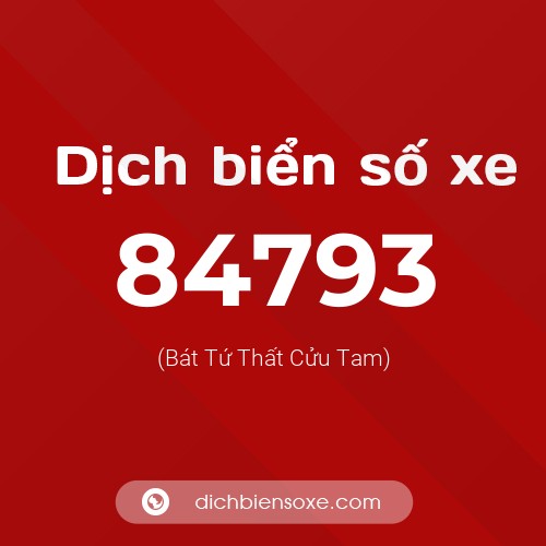 Ý nghĩa biển số xe 84793 là gì?