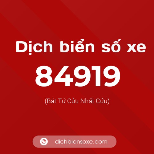 Ý nghĩa biển số xe 84919 là gì?
