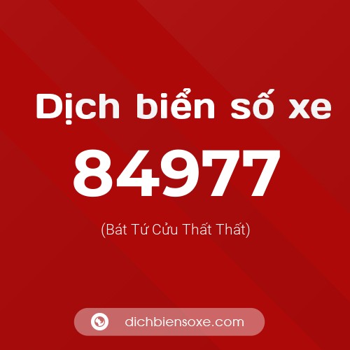 Ý nghĩa biển số xe 84977 là gì?