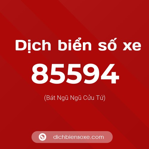 Ý nghĩa biển số xe 85594 là gì?