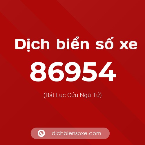 Ý nghĩa biển số xe 86954 là gì?