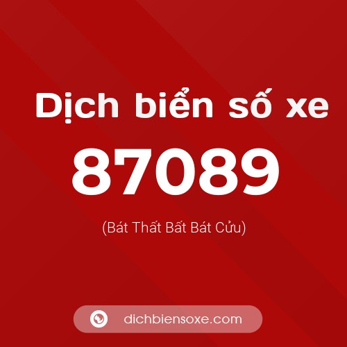 Ý nghĩa biển số xe 87089 là gì?