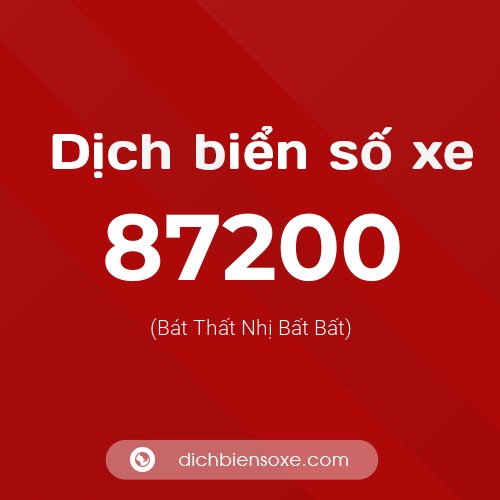 Ý nghĩa biển số xe 87200 là gì?