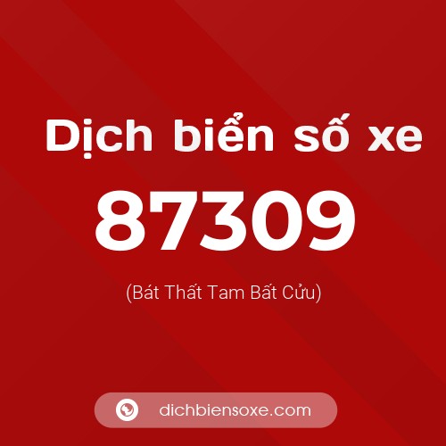 Ý nghĩa biển số xe 87309 là gì?