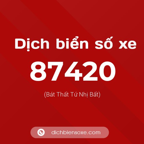 Ý nghĩa biển số xe 87420 là gì?