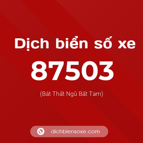 Ý nghĩa biển số xe 87503 là gì?