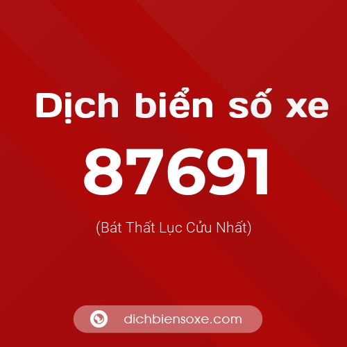 Ý nghĩa biển số xe 87691 là gì?