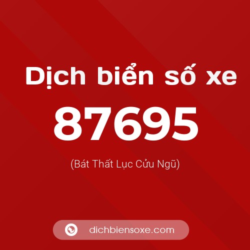 Ý nghĩa biển số xe 87695 là gì?