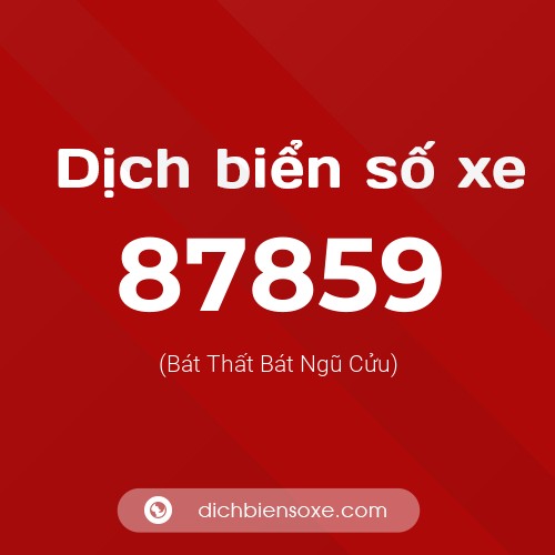 Ý nghĩa biển số xe 87859 là gì?