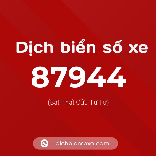 Ý nghĩa biển số xe 87944 là gì?