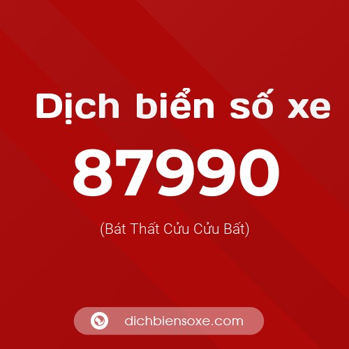 Ý nghĩa biển số xe 87990 là gì?