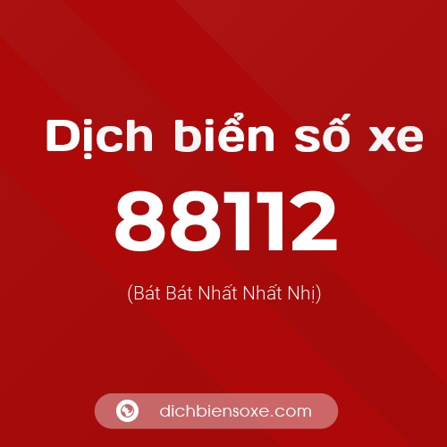 Ý nghĩa biển số xe 88112 là gì?
