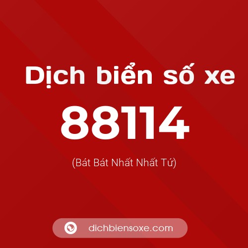 Ý nghĩa biển số xe 88114 là gì?