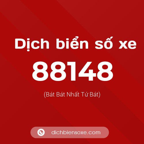 Ý nghĩa biển số xe 88148 là gì?