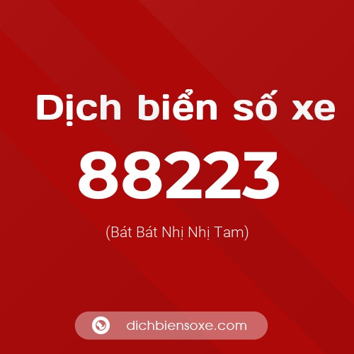 Ý nghĩa biển số xe 88223 là gì?