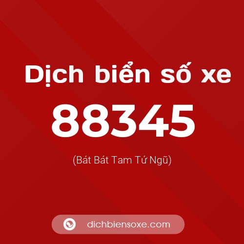 Ý nghĩa biển số xe 88345 là gì?