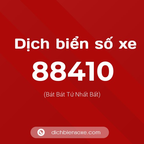 Ý nghĩa biển số xe 88410 là gì?