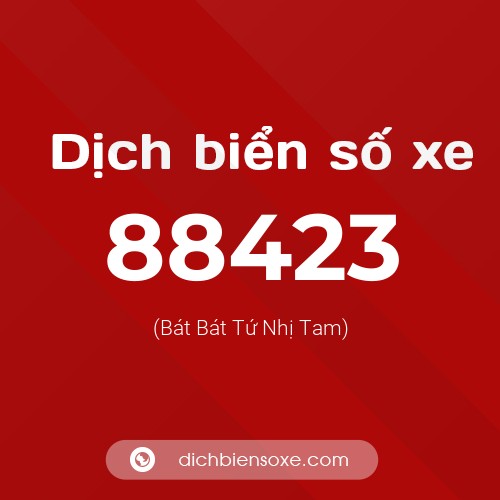 Ý nghĩa biển số xe 88423 là gì?