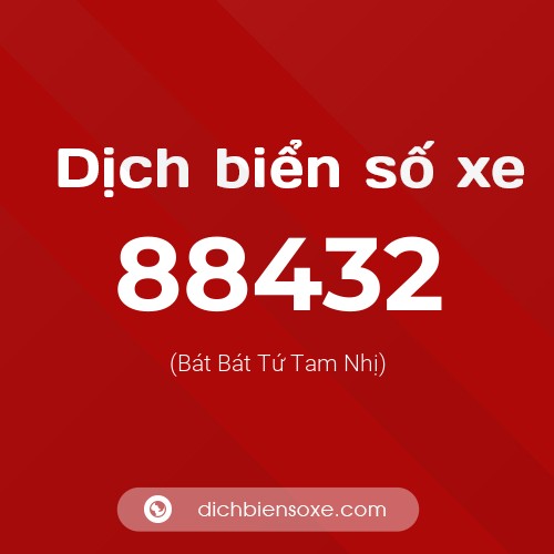 Ý nghĩa biển số xe 88432 là gì?