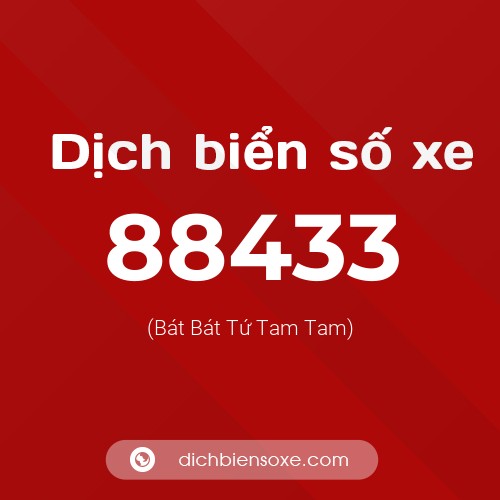 Ý nghĩa biển số xe 88433 là gì?