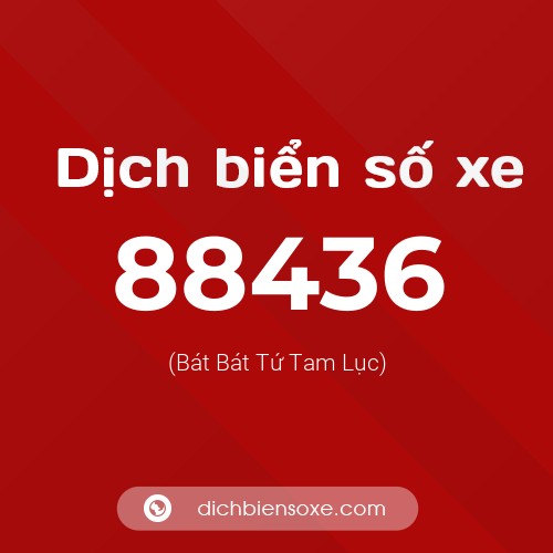 Ý nghĩa biển số xe 88436 là gì?