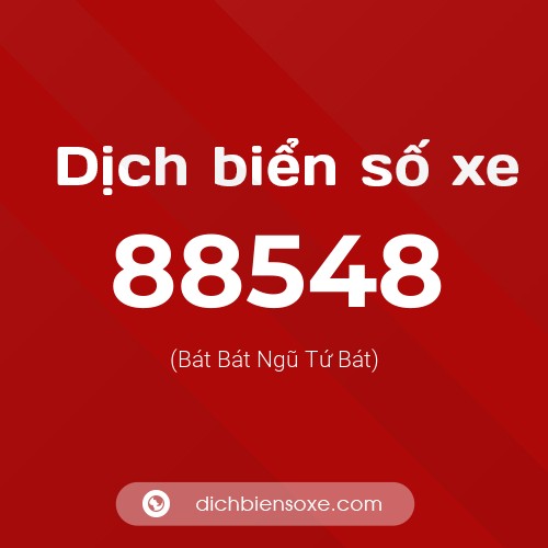 Ý nghĩa biển số xe 88548 là gì?
