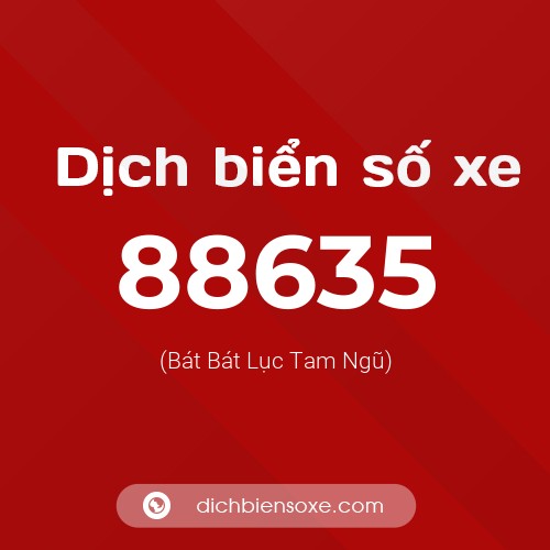 Ý nghĩa biển số xe 88635 là gì?
