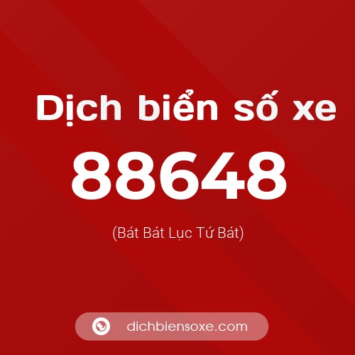 Ý nghĩa biển số xe 88648 là gì?