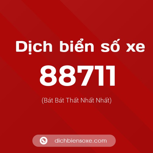 Ý nghĩa biển số xe 88711 là gì?