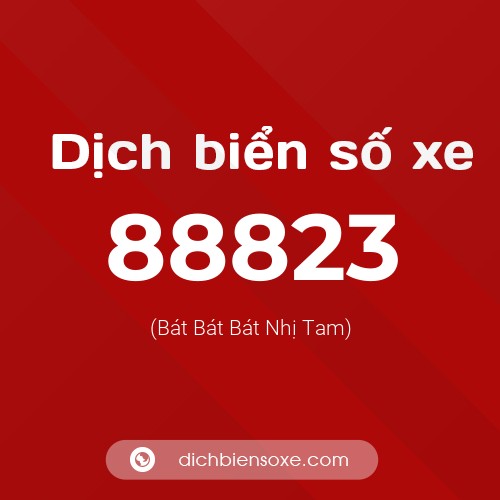 Ý nghĩa biển số xe 88823 là gì?