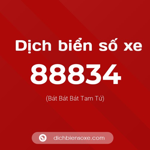 Ý nghĩa biển số xe 88834 là gì?