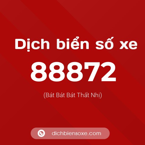 Ý nghĩa biển số xe 88872 là gì?