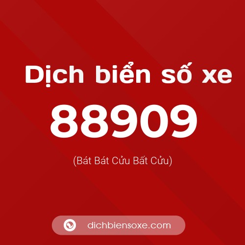 Ý nghĩa biển số xe 88909 là gì?