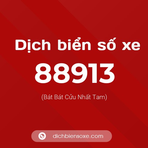Ý nghĩa biển số xe 88913 là gì?