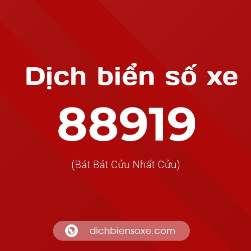 Ý nghĩa biển số xe 88919 là gì?