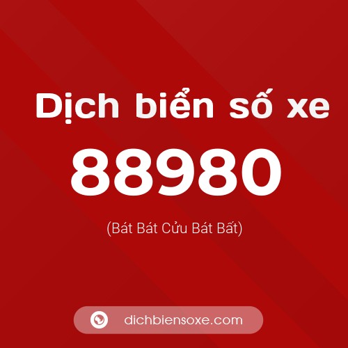 Ý nghĩa biển số xe 88980 là gì?